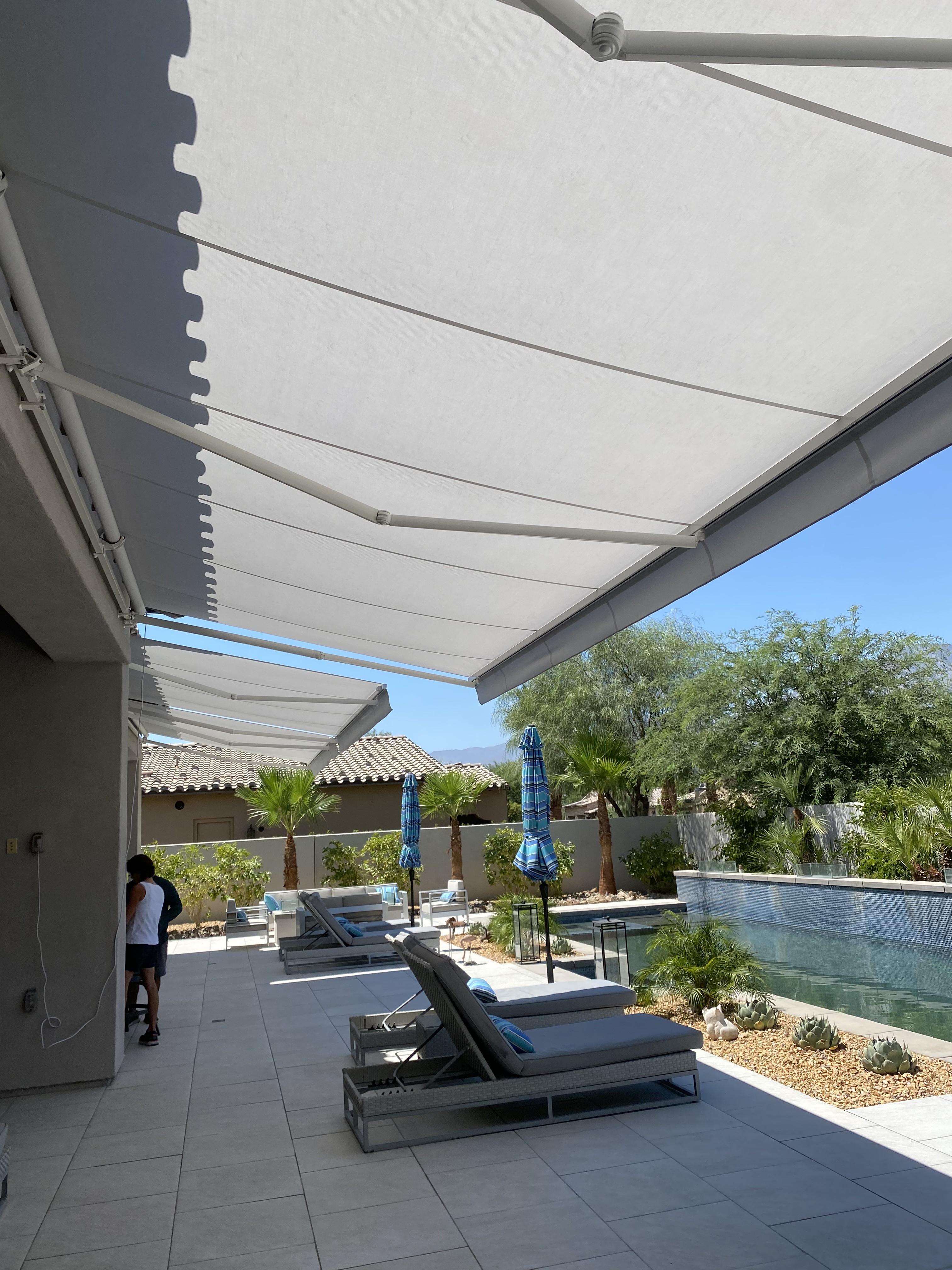 Retractable Awnings installed by Valley Screens in the Coachella Valley